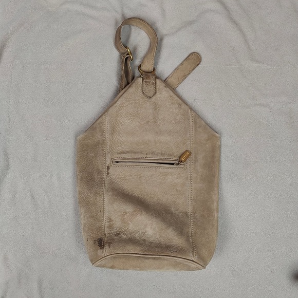 Vintage‎ Coach Sonoma Flat Pack Sling Bag Tan Nubuck Leather Purse FLAWED main image 10